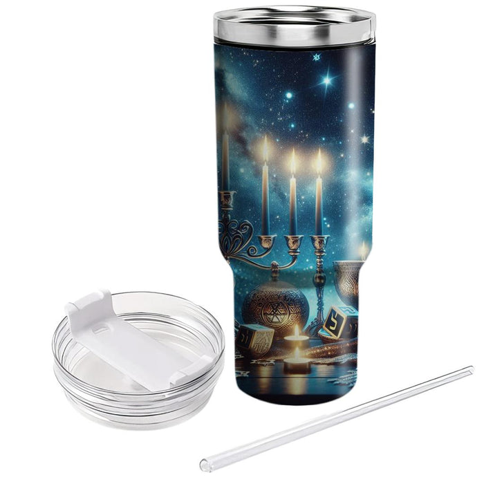 Shimmering Serenity - A Hanukkah  Tumbler Cups