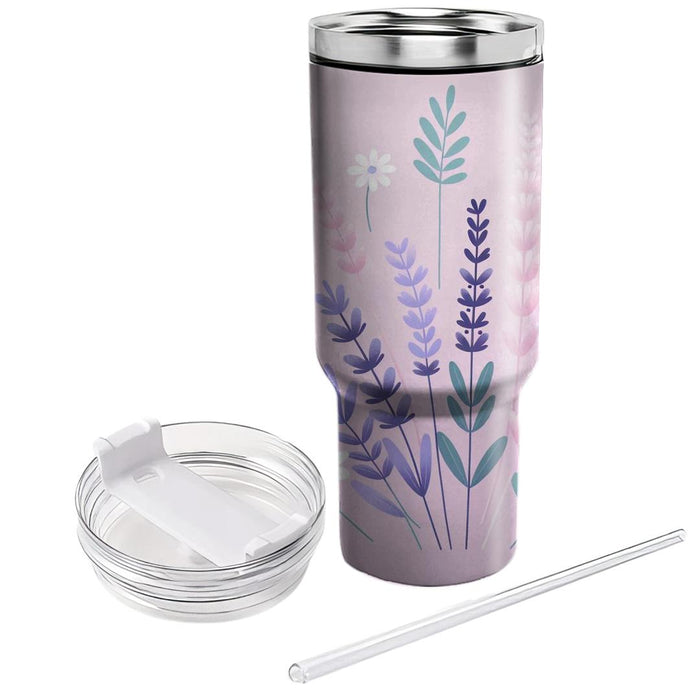 Whimsical Lavender Meadow  Decorative Tumblers