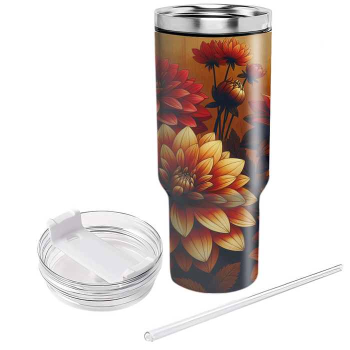 Autumn Dahlia Delight  Custom Tumblers