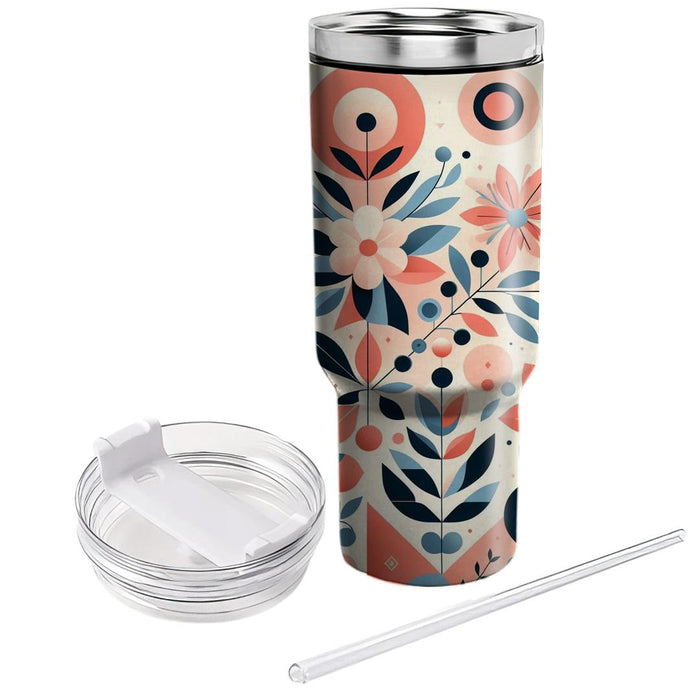 Whimsical Floral Geometry  Personalized Tumblers