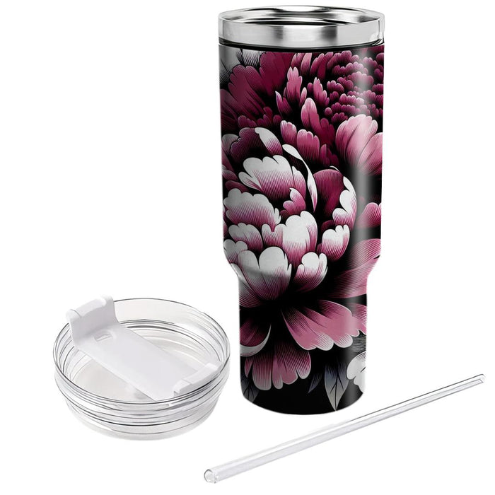 Bold Peony Statement  Unique Tumblers