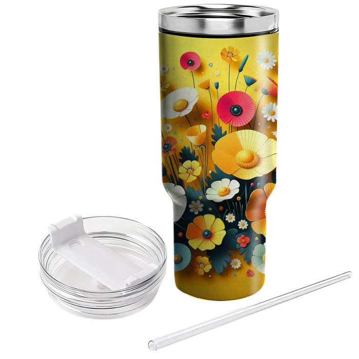 Whimsical Meadow  Unique Tumblers