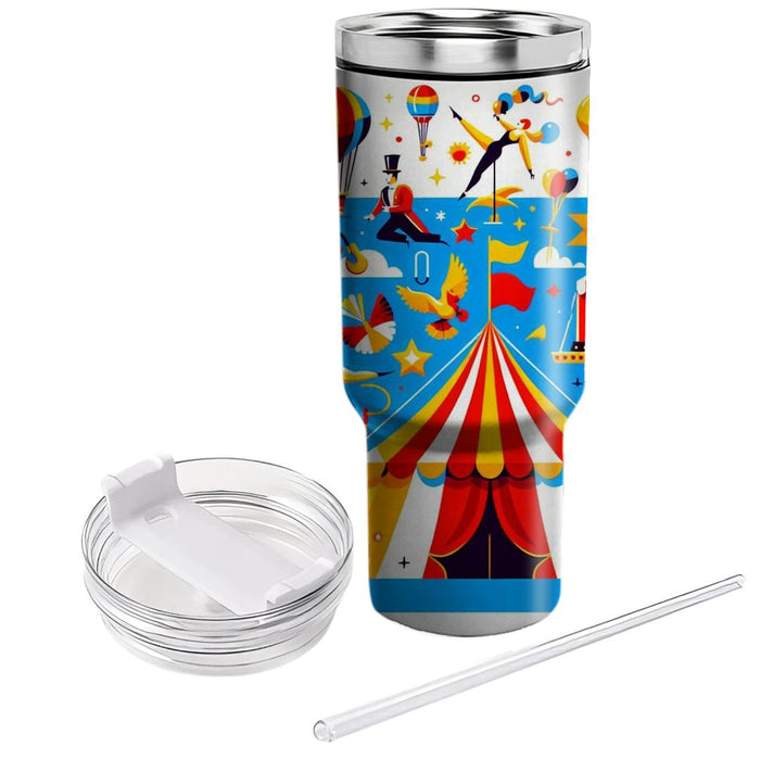 Vibrant Circus Spectacle  Personalized Tumblers