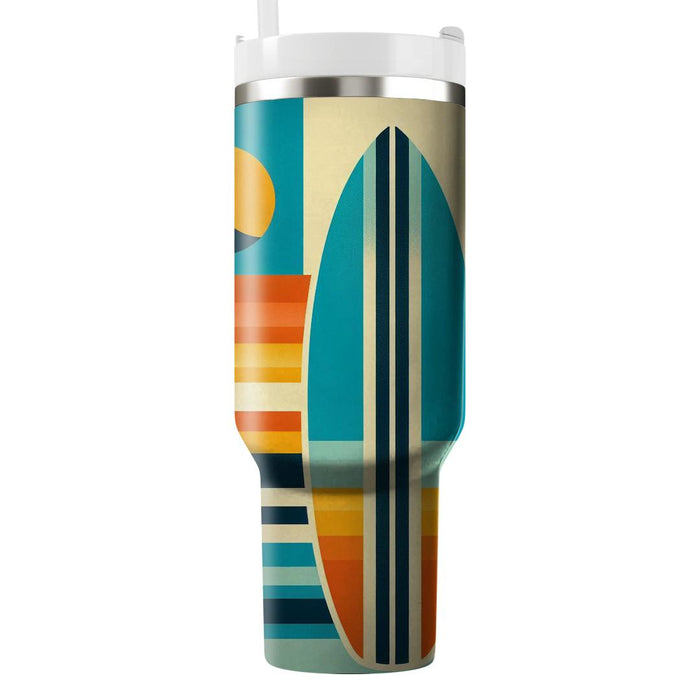 Vintage Surfboard Stripes  Insulated Tumblers