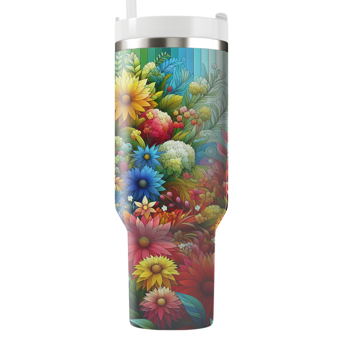 Vivid Garden Harmony  Travel Tumblers