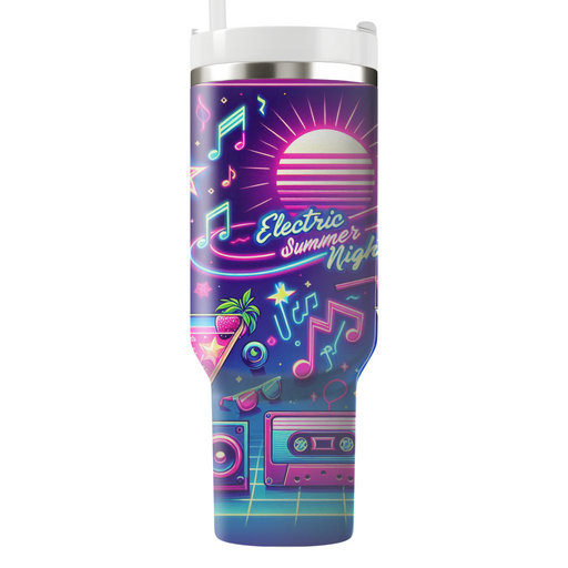 Electric Summer Nights Personalized Tumblers