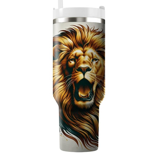 Bold Lion Roar  Travel Tumblers