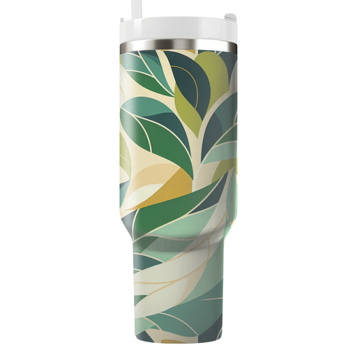 Abstract Leaf Dance Tumbler Cups