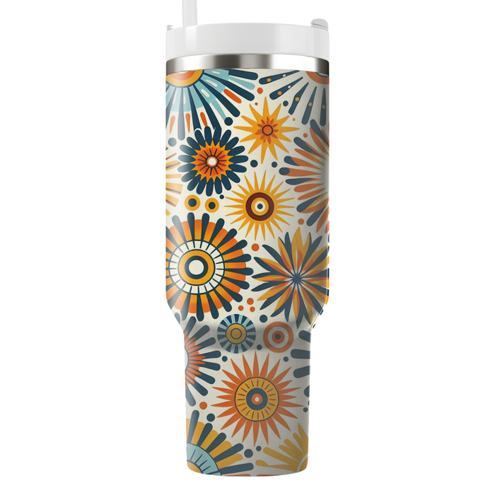 Radiant Sunburst Patterns Decorative Tumblers