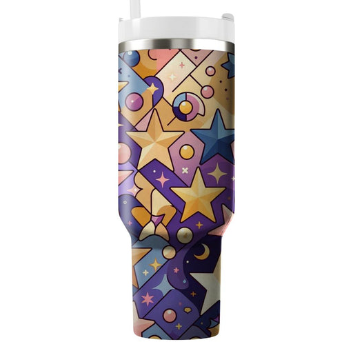 Whimsical Geometric Star  Tumblers For Gifts