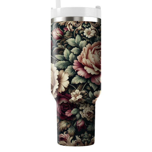 Vintage Rose Tapestry  Insulated Tumblers