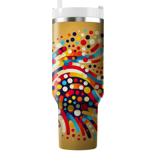 Funky Dot Mosaic  Travel Tumblers