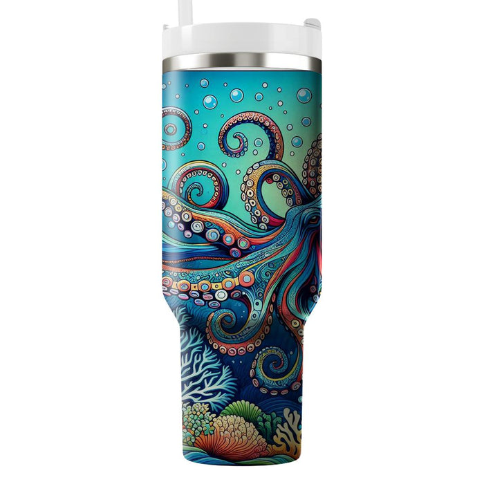 Underwater Fantasy Octopus  Personalized Tumblers