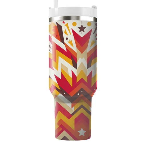 Abstract Chevron Burst  Decorative Tumblers