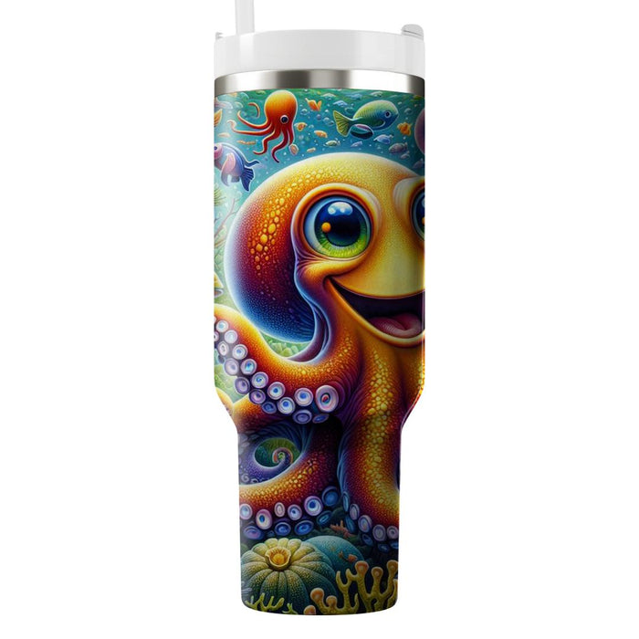 Whimsical Octopus Wonderland  Tumbler Cups