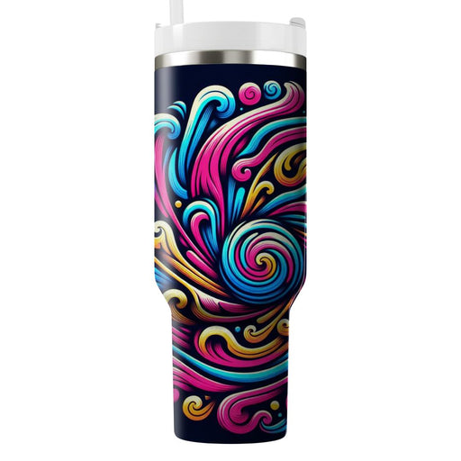 Vibrant Tie Dye Vibes  Personalized Tumblers