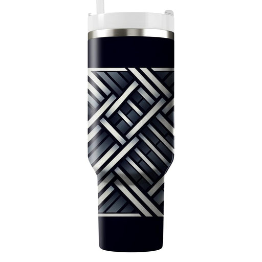 Sleek Geometric Grid  Decorative Tumblers