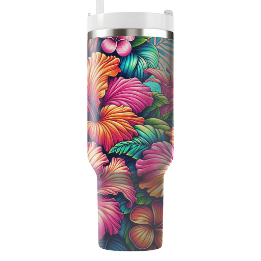 Vibrant Tropical Fusion  Travel Tumblers