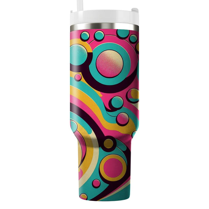 Vibrant Retro Circles  Decorative Tumblers