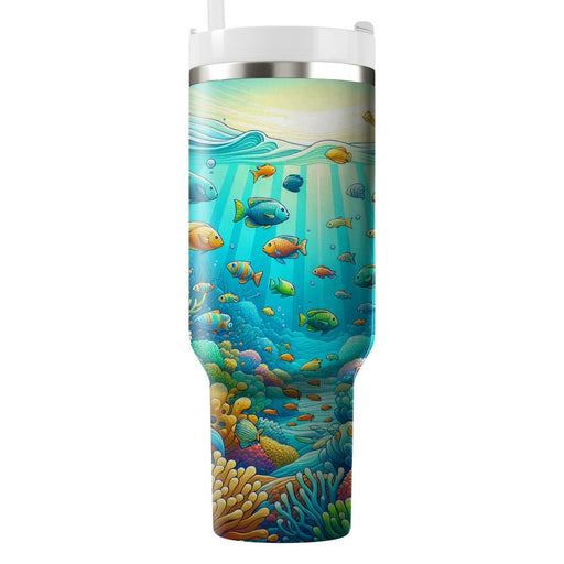 Vibrant Fish Coral Reef  Decorative Tumblers