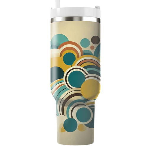 Funky Retro Circles Unique Tumblers