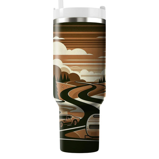 Vintage Caravanscape  Tumbler Cups