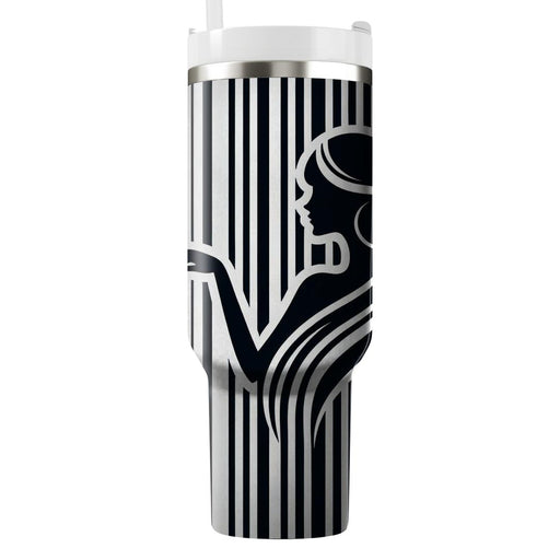 Chic Vertical Stripes  Decorative Tumblers