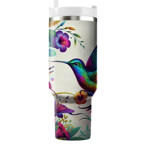 Whimsical Hummingbird Garden  Custom Tumblers