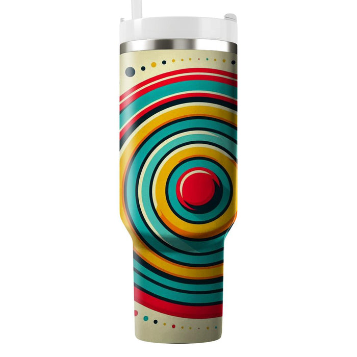 Retro Groove Circles  Custom Tumblers