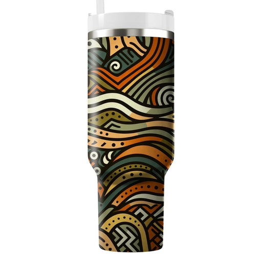 African Tribal Wave  Tumblers For Gifts