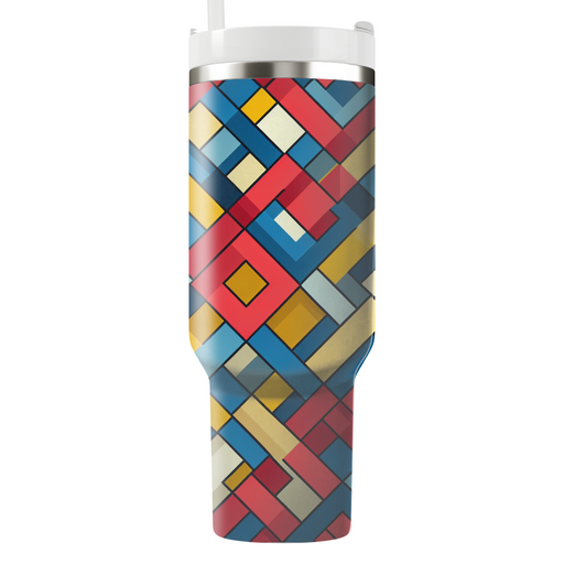 Vibrant Geometric Diamonds  Decorative Tumblers