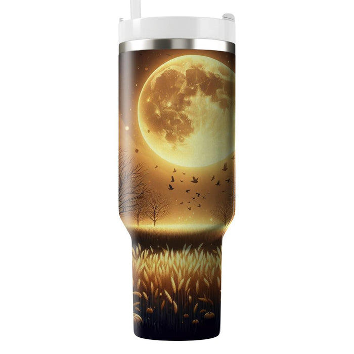 Autumn Harvest Moon Tumblers With Lids