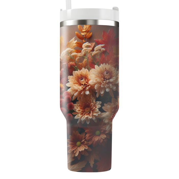 Autumn Leaves And Blooms  Tumblers For Gifts