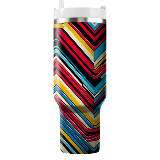 Vibrant Zigzag  Travel Tumblers