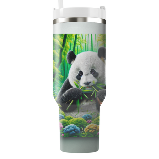 Serene Panda Retreat  Tumblers With Lids