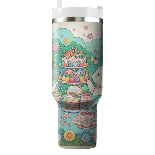 Whimsical Bunny Tea Party  Decorative Tumblers