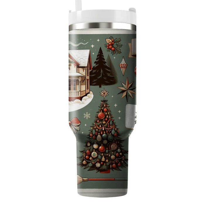 Vintage Christmas - A Retro Holiday  Personalized Tumblers