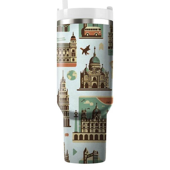 Vintage Travel Postcards  Insulated Tumblers