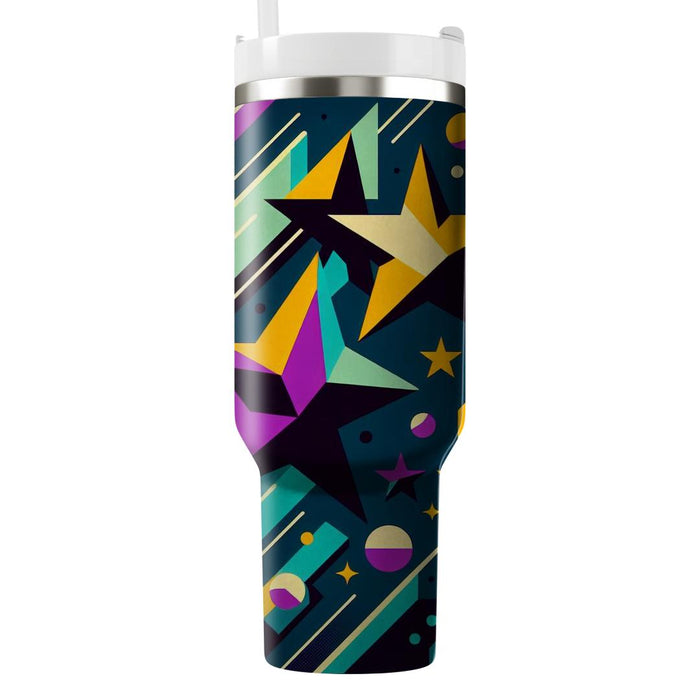 Geometric Retro Stars  Tumblers For Gifts