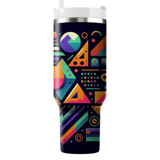 Vibrant Retro Geometry  Tumblers For Gifts