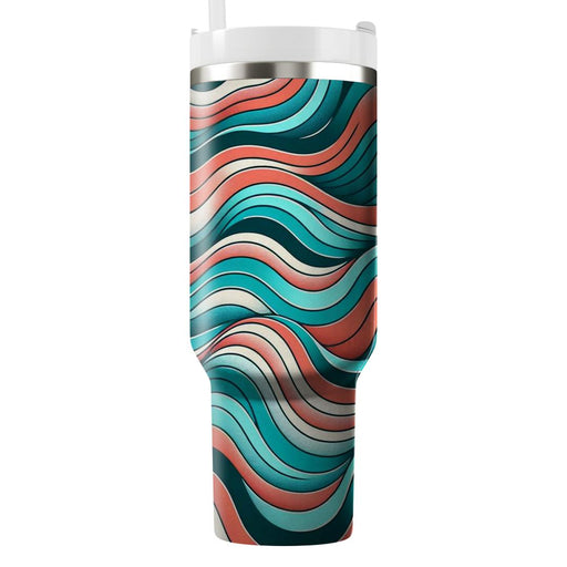 Wavy Stripe Pattern  Tumblers With Lids