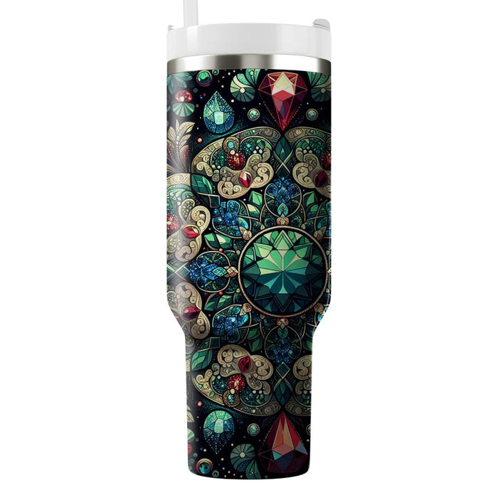 Dazzling Gemstone Patterns  Decorative Tumblers