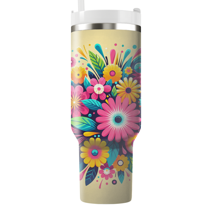 Funky Flower Explosion Unique Tumblers