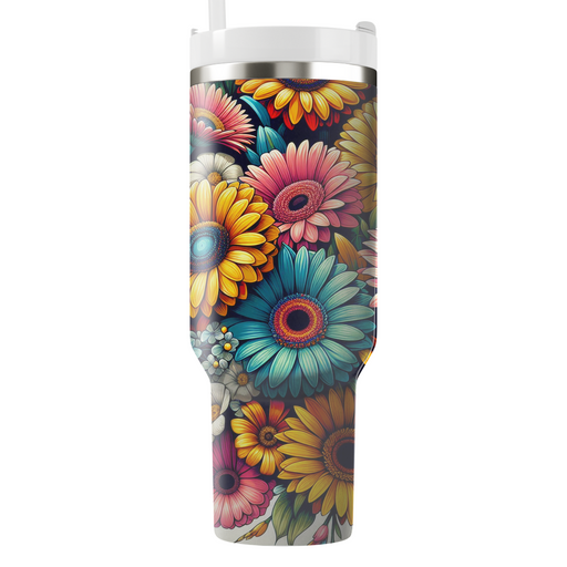 Bright Floral Festival  Custom Tumblers