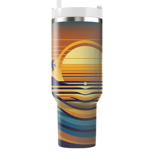 Sunset Surf  Tumblers With Lids