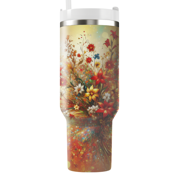 Bold Floral Fiesta  Travel Tumblers