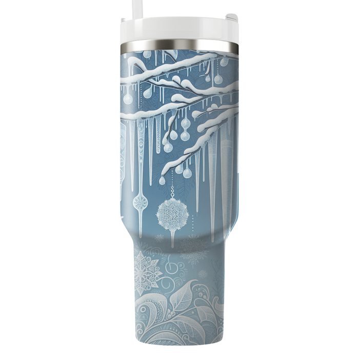 Winter Icicle  Travel Tumblers