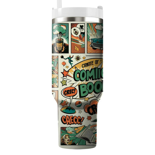 Vintage Comic Book  Decorative Tumblers