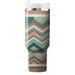 Vintage Boho Chevron  Tumblers With Lids