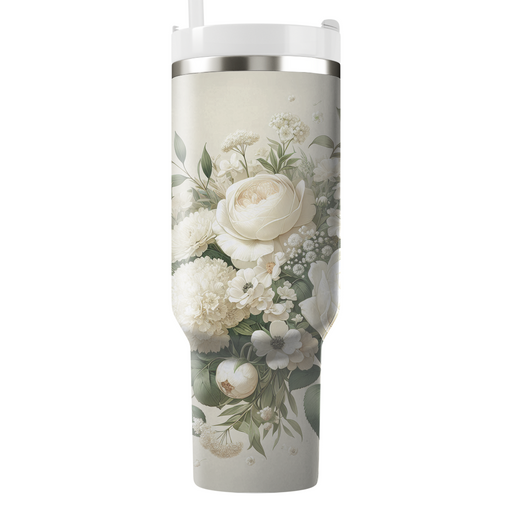 Elegant Ivory Garden Unique Tumblers